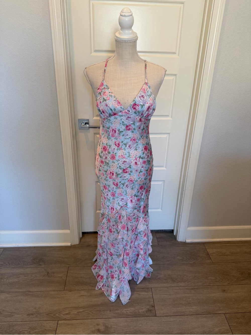 Floral Pink Cami Maxi Dress